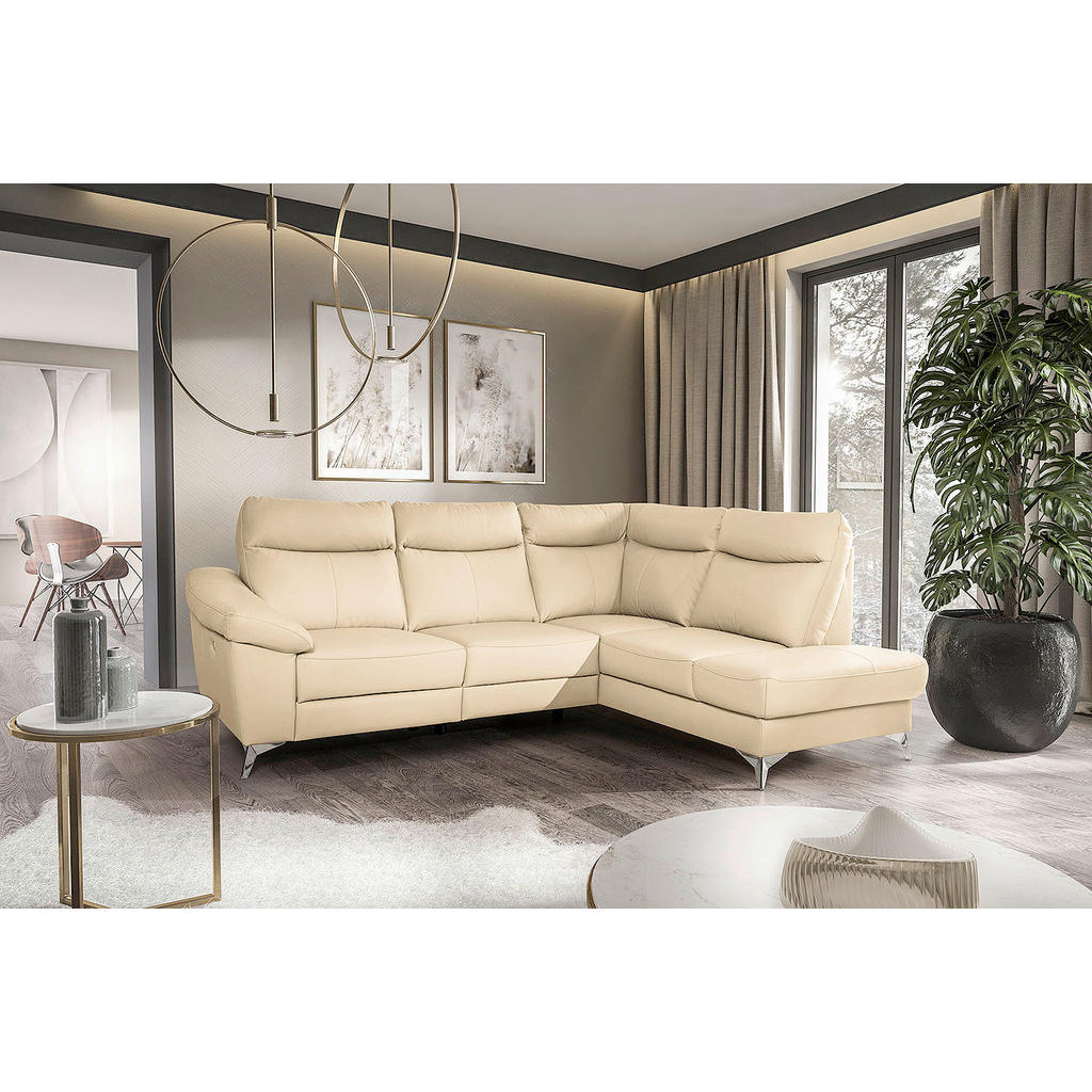 Colțar, textil, piele, bej - Imagine 1