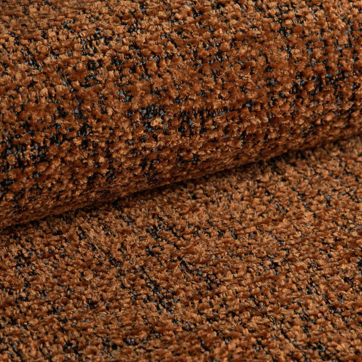 ECKSOFA 800 027 Kupferfarben Chenille Rücken echt  - Schwarz/Kupferfarben, MODERN, Kunststoff/Textil (214/214cm) - Livetastic