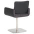 STUHL Flachgewebe, Lederlook Anthrazit, Edelstahlfarben, Schwarz - Edelstahlfarben/Anthrazit, Design, Textil/Metall (55/84/56cm) - Dieter Knoll