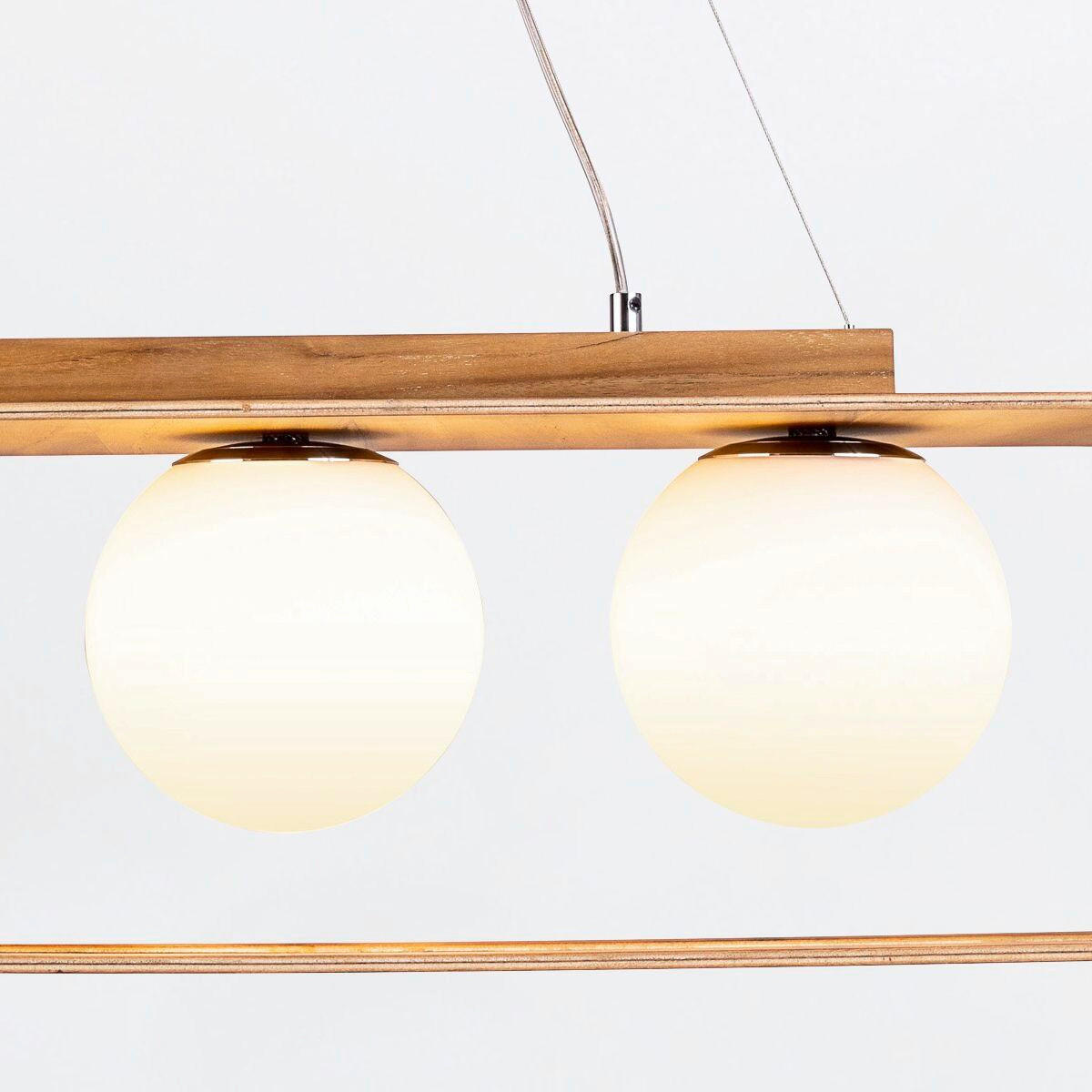 HÄNGELEUCHTE  - Teakfarben, Natur, Glas/Holz (20/52,9/20cm) - Elstead Lighting