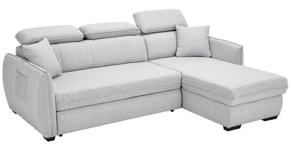 ECKSOFA Grau Flachgewebe  - Schwarz/Grau, MODERN, Kunststoff/Textil (182/237cm) - Carryhome