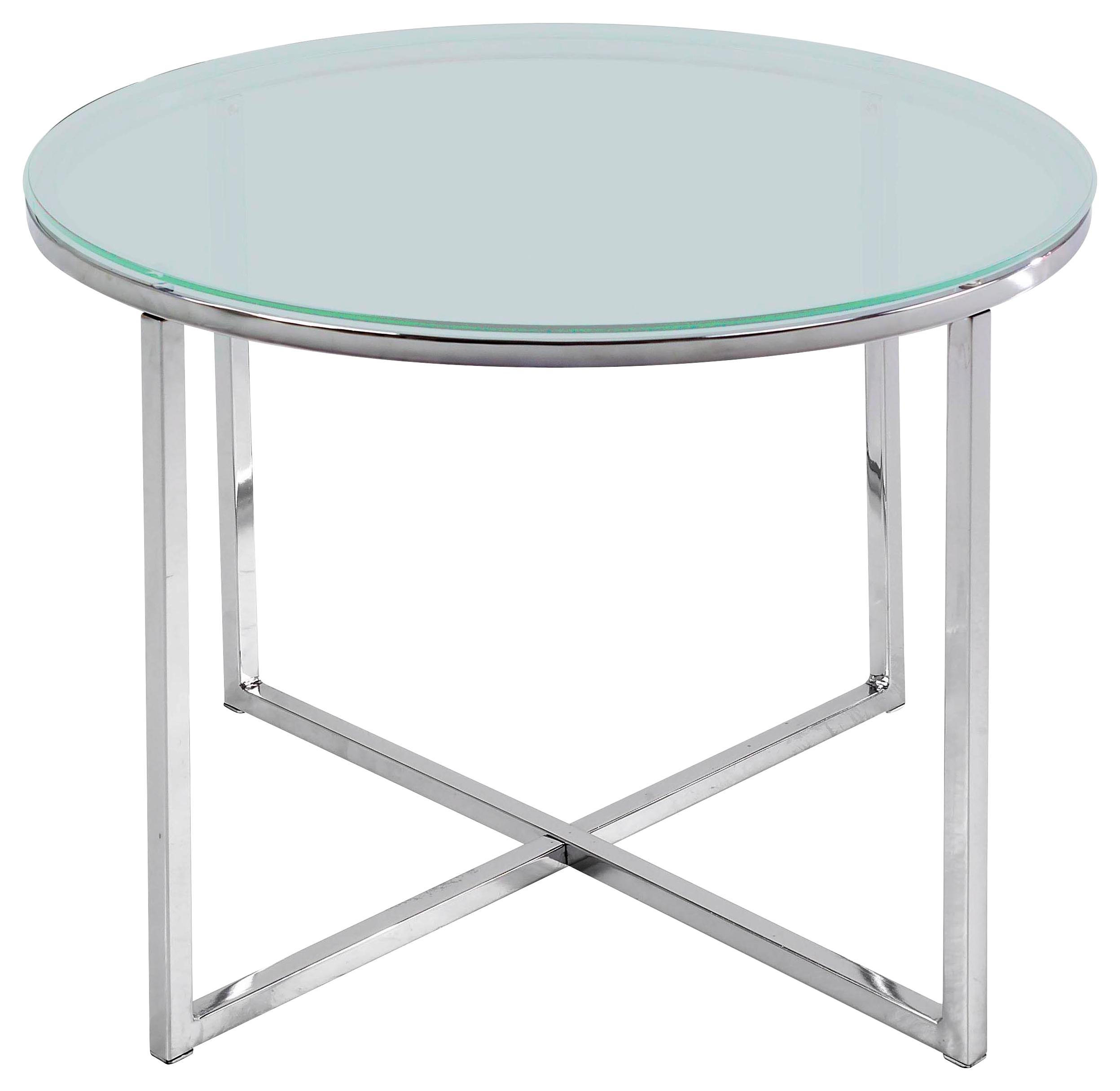 Beistelltisch in Glas 50/50/50 cm