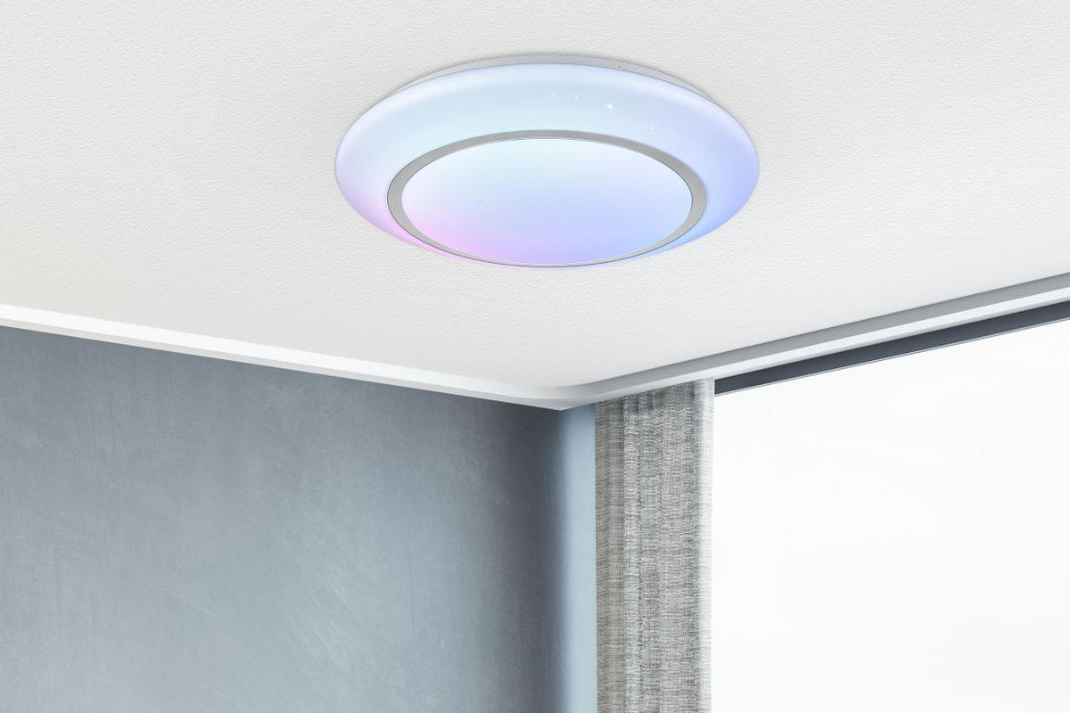 LED-DECKENLEUCHTE Rainbow  Smart 50/9 cm   - Weiß, LIFESTYLE, Kunststoff/Metall (50/9cm) - Novel