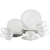 KAFFEESERVICE Zoe Fine Diamond 18-teilig  - Weiss/Schwarz, Basics, Keramik (43/24/18,1cm) - Seltmann Weiden