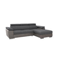 SJEDEĆA GARNITURA drvo, tekstil  sivo-smeđa   - sivo-smeđa, Moderno, drvo/tekstil (275/170cm) - Hom`in
