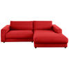 ECKSOFA in Chenille Orange  - Schwarz/Orange, Design, Kunststoff/Textil (270/190cm) - Lomoco