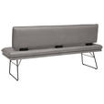 SITZBANK in Metall, Textil Grau, Schwarz  - Schwarz/Grau, Design, Textil/Metall (195/91/65cm) - Dieter Knoll