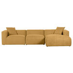 ECKSOFA  in Chenille Senfgelb  323/178 cm  - Senfgelb/Schwarz, MODERN, Kunststoff/Textil (323/178cm) - Carryhome