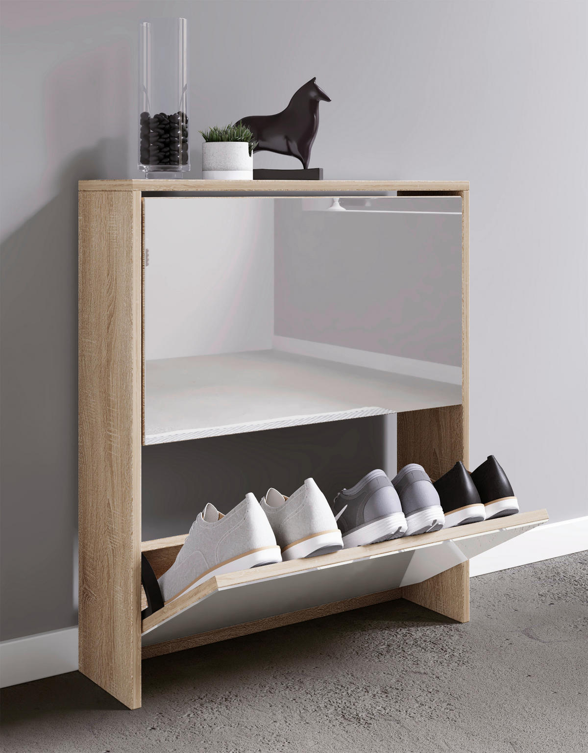 SCHUHKIPPER  in 63/73/17 cm  - Honigeiche, KONVENTIONELL, Holzwerkstoff (63/73/17cm) - MID.YOU
