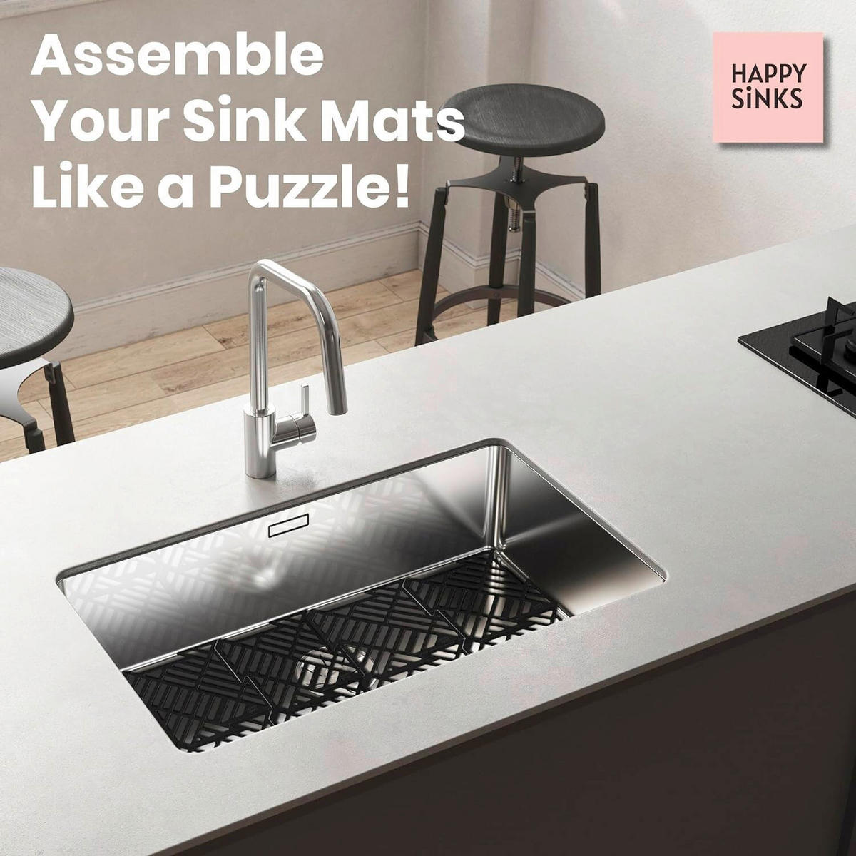 SPÜLBECKENEINLAGE  - Schwarz, Basics, Kunststoff (16/16cm) - HAPPY SINKS