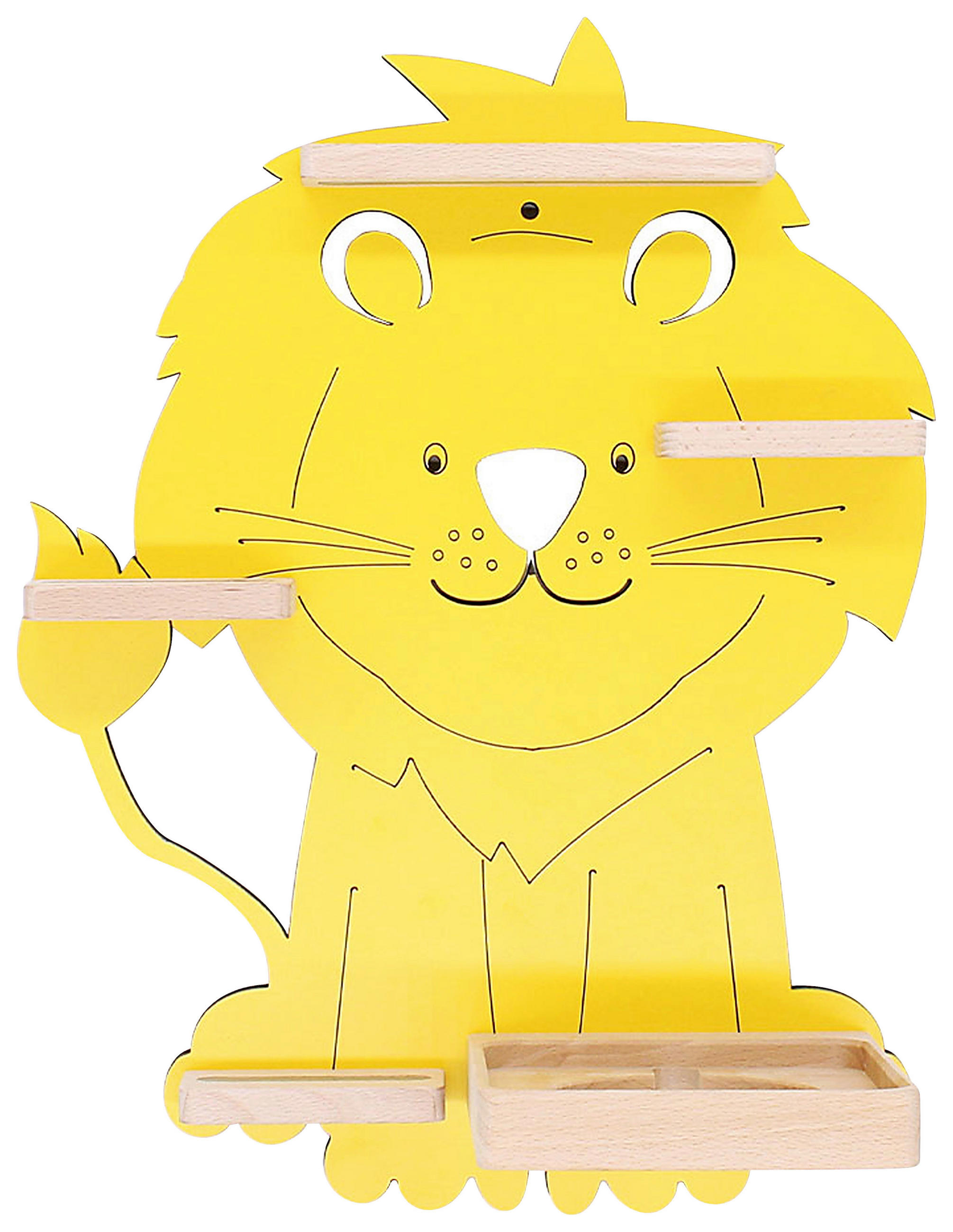 KINDERREGAL  - Gelb, Modern, Holzwerkstoff (32/42/19cm) - MID.YOU