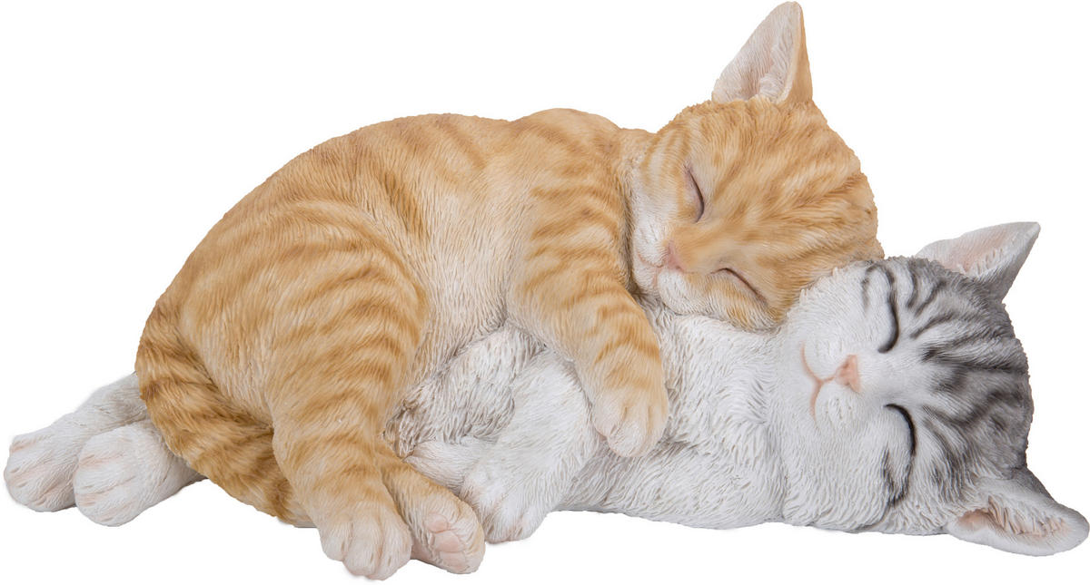 Pisică Decorativă - galben/alb, Lifestyle, plastic (27,3/14,5/12,5cm)