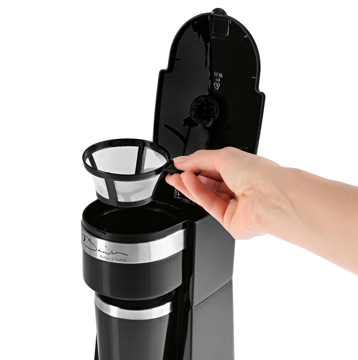 FILTERKAFFEEMASCHINE  - Silberfarben/Schwarz, Basics, Kunststoff/Metall (17,5/12,5/24,5cm)