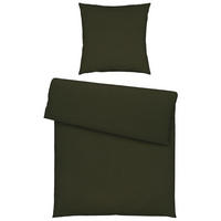 BETTWÄSCHE PUNTO Makosatin 135/200 cm  - Grün, Basics, Textil (135/200cm) - Novel