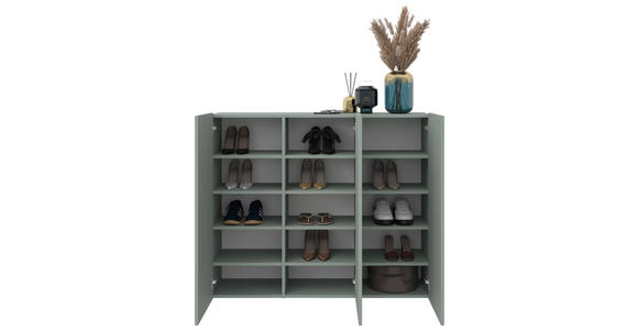 HÄNGESCHUHSCHRANK 120/100/34 cm - Grün, Design, Holzwerkstoff (120/100/34cm) - Hom`in