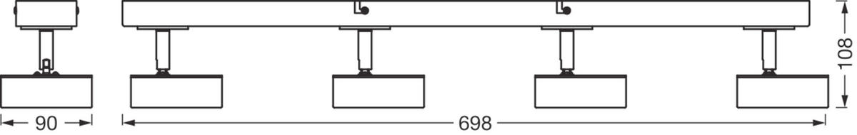 LED-STRAHLER 69,8/9/10,8 cm   - Weiß, Design, Holz/Kunststoff (69,8/9/10,8cm) - Osram