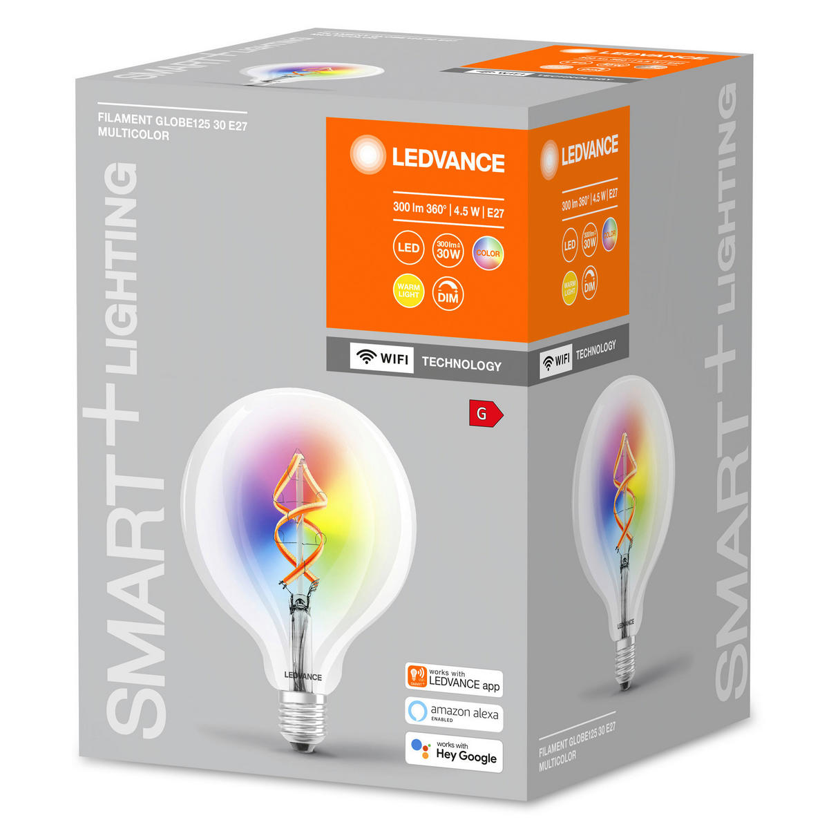 LED-LEUCHTMITTEL   E27 4,5 W 300 lm  - Klar, Basics, Glas (12,4/16,8cm) - Ledvance