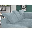 ECKSOFA in Chenille Pastellblau  - Pastellblau/Schwarz, KONVENTIONELL, Textil/Metall (281/200cm) - Carryhome