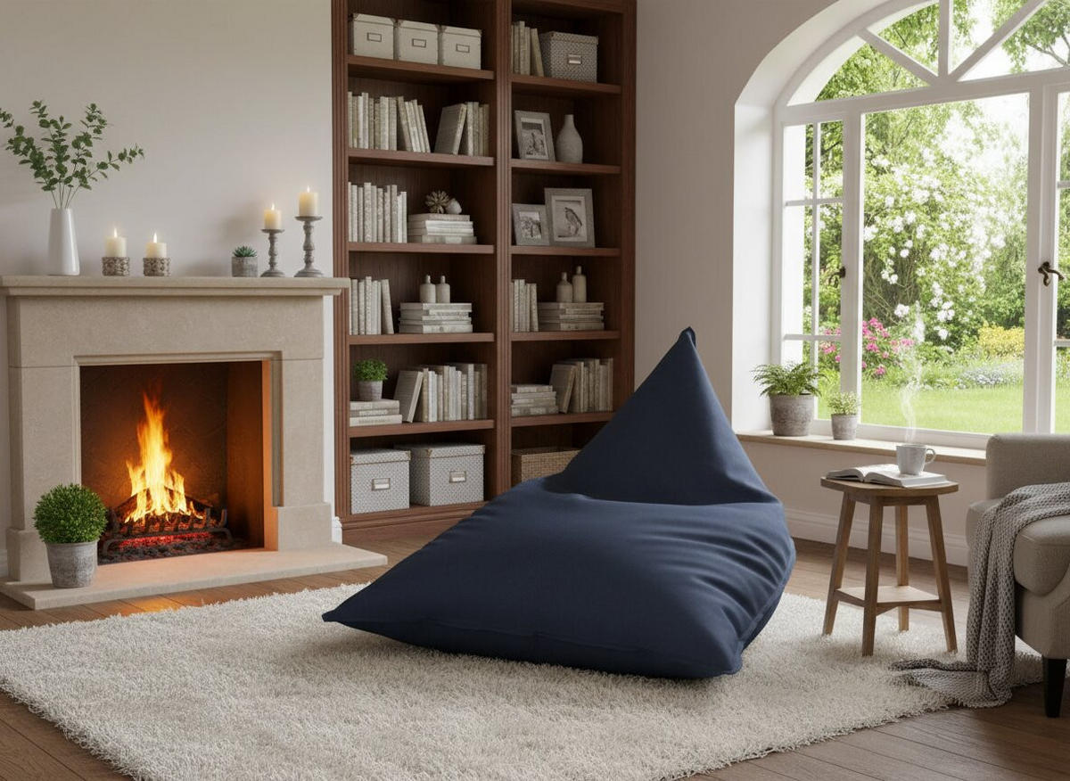 SEDACÍ VAK,  - modrá, Design, textil (110/85/130cm) - Carryhome