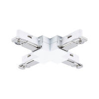 SCHIENENSYSTEM-VERBINDER URail X-Verbinder 10,4/1,8/10,4 cm   - Perlmutt/Weiß, Basics, Metall (10,4/1,8/10,4cm) - Paulmann