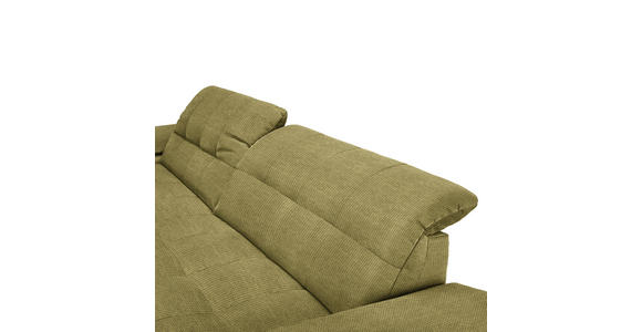 ECKSOFA  in Mikrofaser Grün  180/265 cm  - Chromfarben/Grün, Design, Textil/Metall (180/265cm) - Carryhome