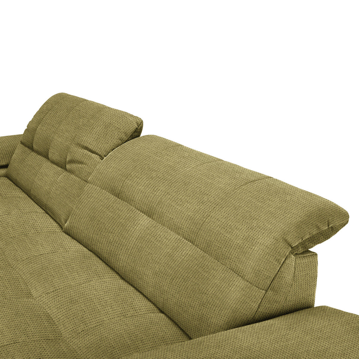 ECKSOFA in Mikrofaser Grün  - Chromfarben/Grün, Design, Textil/Metall (180/265cm) - Carryhome