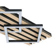 LED-DECKENLEUCHTE 63/29/7,5 cm   - Eichefarben/Schwarz, Basics, Holzwerkstoff/Kunststoff (63/29/7,5cm) - Novel