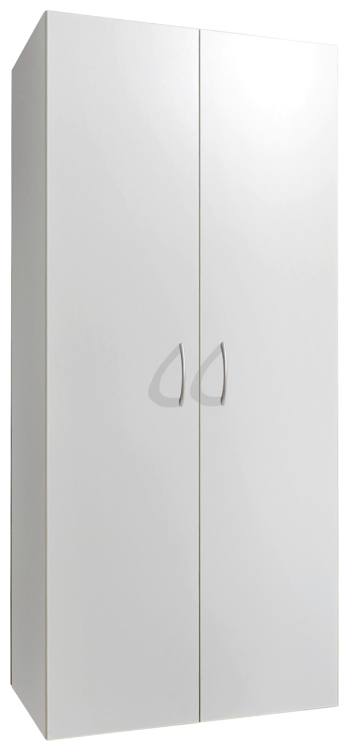 VEČNAMENSKA OMARA, bela - bela/barve aluminija, Basics, umetna masa/leseni material (70/185/40cm) - Xora