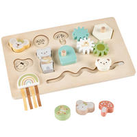 MOTORIKSPIEL  - Blau/Rot, Basics, Holz/Textil (30/18/2,8cm) - My Baby Lou