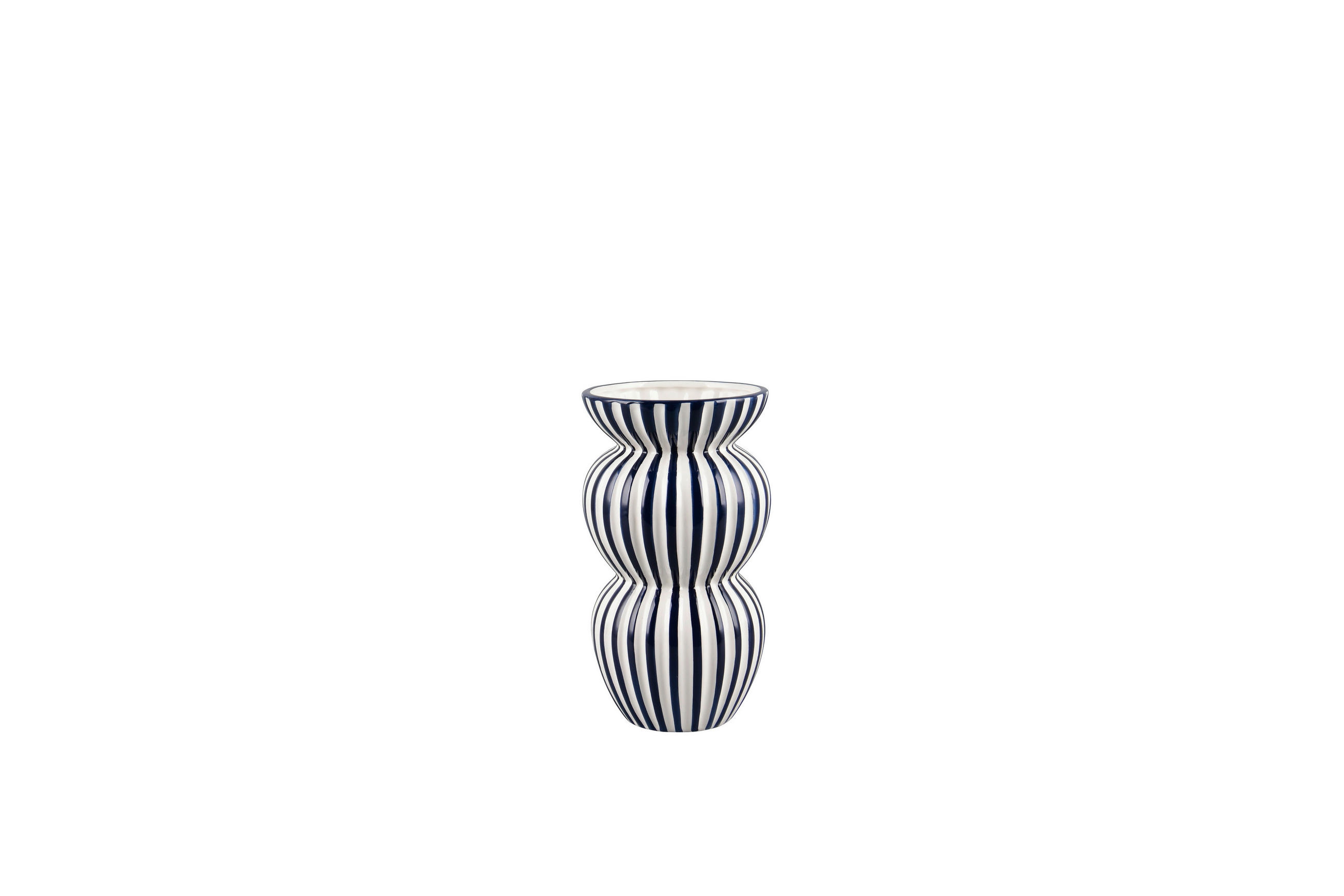 DEKOVASE  - Blau/Weiß, Basics, Keramik (16/28/16cm)