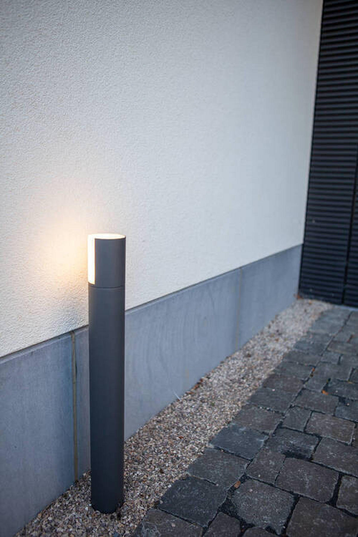 WEGELEUCHTE 7,8/13,4 cm   - Anthrazit/Weiß, Basics, Kunststoff/Metall (7,8/13,4cm)