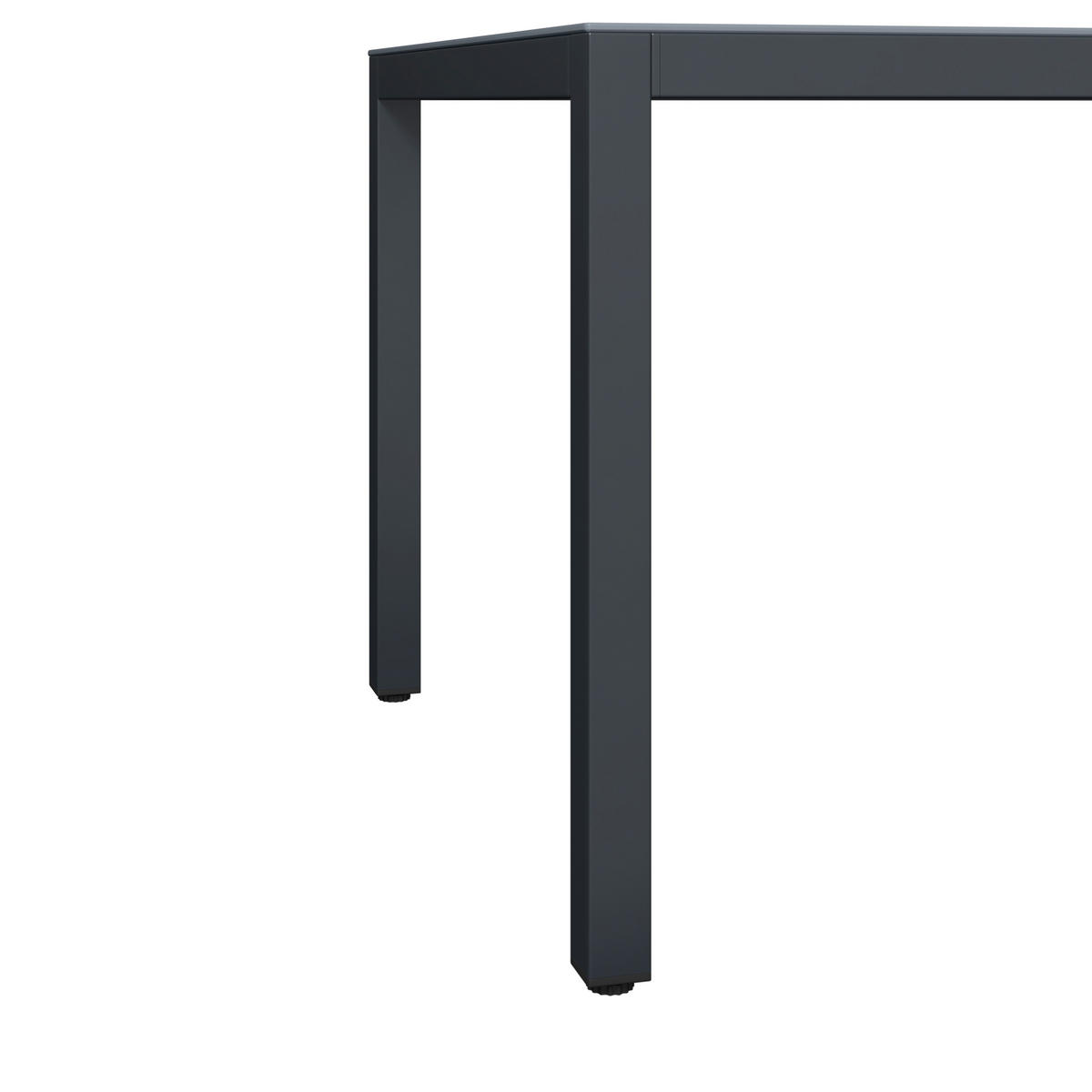 GARTENTISCH 150/75.5/90 cm Metall, Glas Dunkelgrau rechteckig  - Dunkelgrau, MODERN, Glas/Metall (150/75.5/90cm) - Ambia Garden