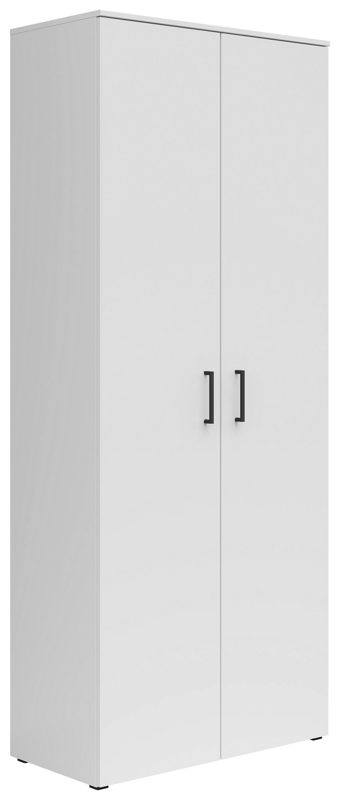 MEHRZWECKSCHRANK 80/195/40 cm  in Weiß  - Anthrazit/Schwarz, MODERN, Holzwerkstoff/Kunststoff (80/195/40cm) - Carryhome