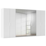 DREHTÜRENSCHRANK 400/223/61 cm,  in Weiß, 8-türig  - Weiß, Basics, Glas/Holzwerkstoff (400/223/61cm) - Novel