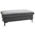 HOCKER in Textil Grau  - Schwarz/Grau, Design, Textil (124/46/68cm) - Xora