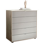 KOMMODE  in 80/86/43 cm  - Eichefarben/Silberfarben, Natur, Holzwerkstoff/Metall (80/86/43cm) - Venda