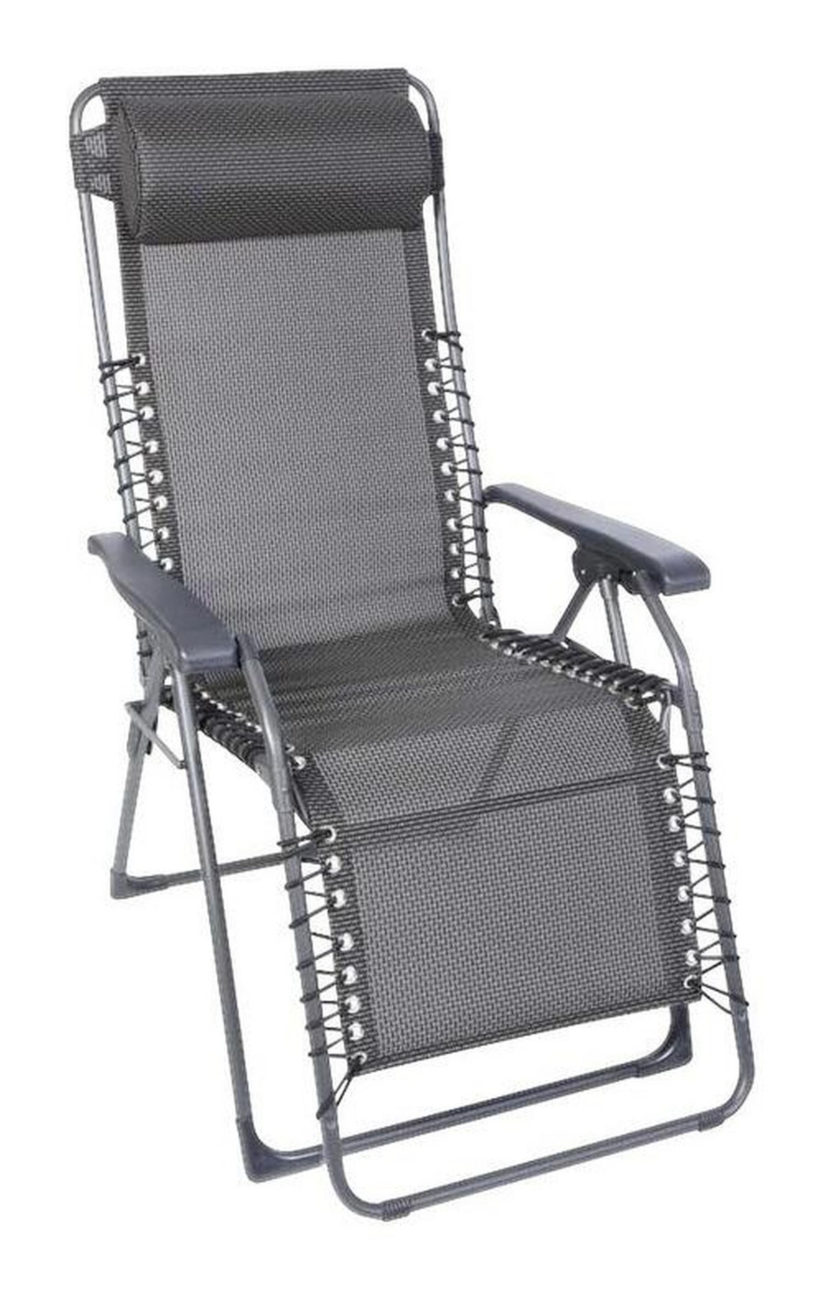 GARTEN-RELAXSESSEL Stahl  - Anthrazit, KONVENTIONELL, Kunststoff/Textil (67/120/67cm)
