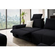 ECKSOFA in Velours Anthrazit  - Anthrazit/Schwarz, Design, Kunststoff/Textil (326/236cm) - Xora