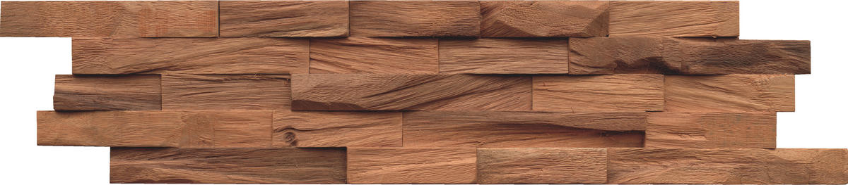 WANDVERKLEIDUNG 11 Stück  - Braun, Basics, Holz (61/15/2cm)