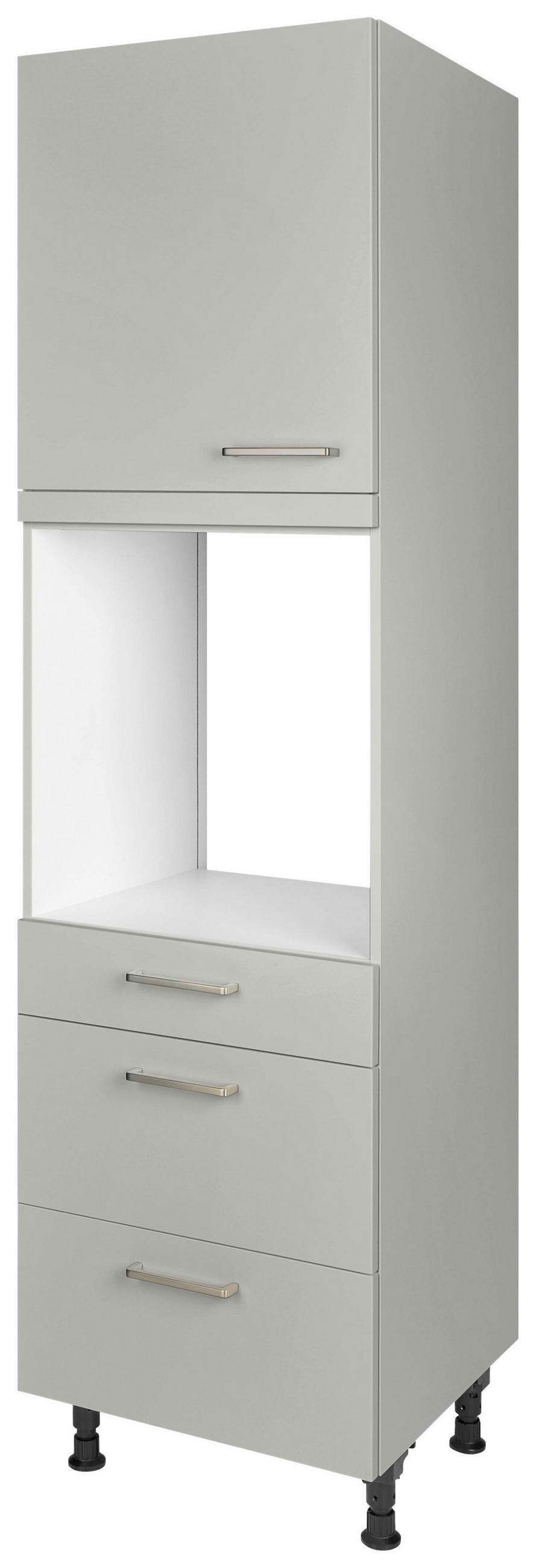 GERÄTEUMBAUSCHRANK 60/216,6/58 cm  in Grau  - Edelstahlfarben/Grau, MODERN, Holzwerkstoff/Metall (60/216,6/58cm) - Nobilia