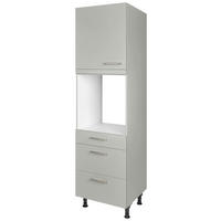 GERÄTEUMBAUSCHRANK 60/216,6/58 cm  Grau  - Edelstahlfarben/Grau, Modern, Holzwerkstoff/Metall (60/216,6/58cm) - Nobilia