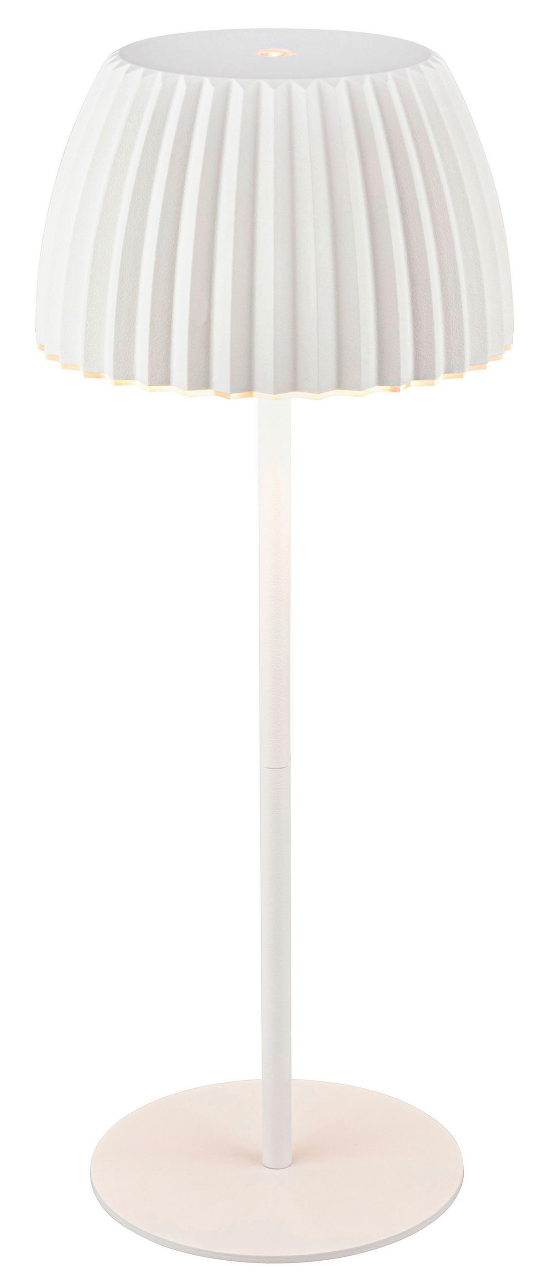 AKKU-TISCHLEUCHTE 14,5/36,5 cm  - Weiß, Basics, Kunststoff/Metall (14,5/36,5cm)