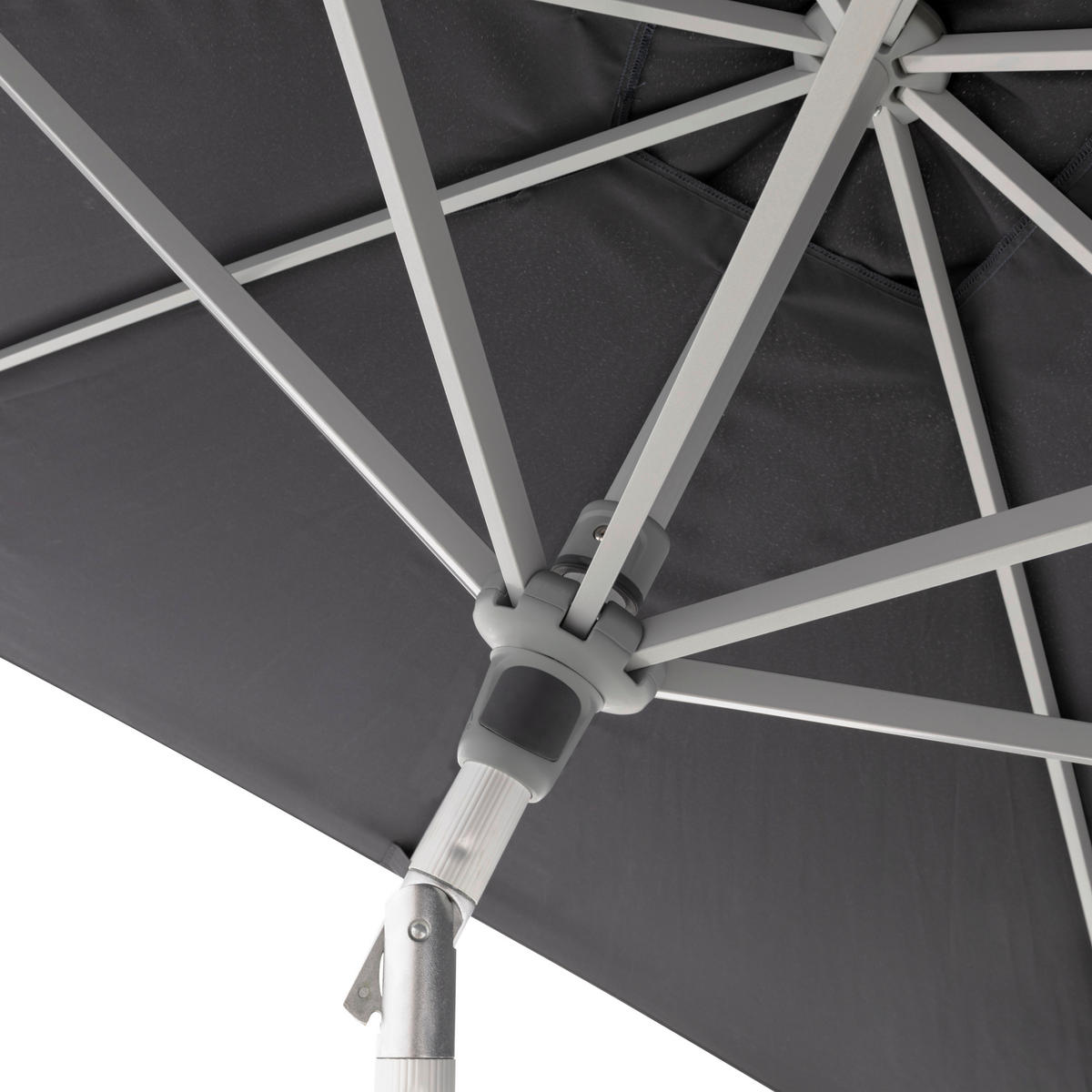 SONNENSCHIRM 240x240 cm Anthrazit  - Anthrazit/Silberfarben, KONVENTIONELL, Textil/Metall (240/240cm) - Doppler