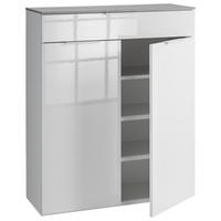 OMARA ZA ČEVLJE antracit, bela - bela/antracit, Design, kovina/leseni material (90/108/35cm) - Voleo
