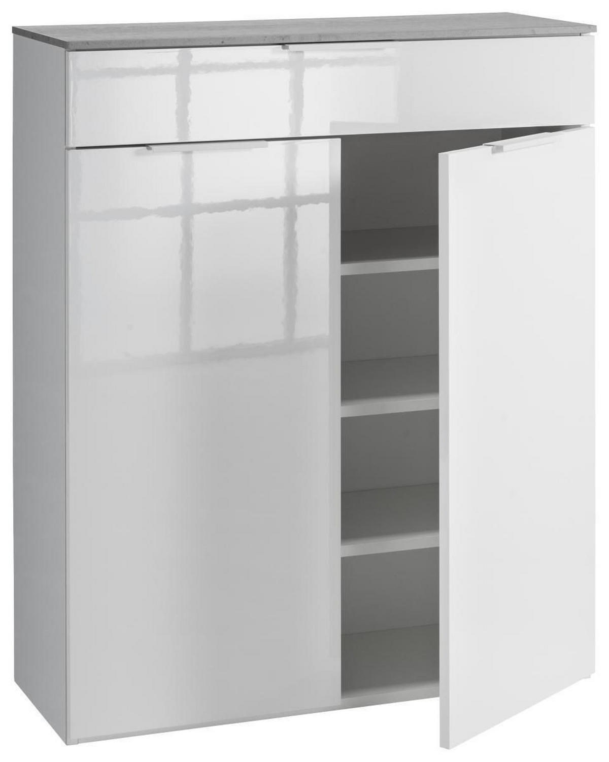 OMARA ZA ČEVLJE antracit, bela - bela/antracit, Design, kovina/leseni material (90/108/35cm) - Voleo