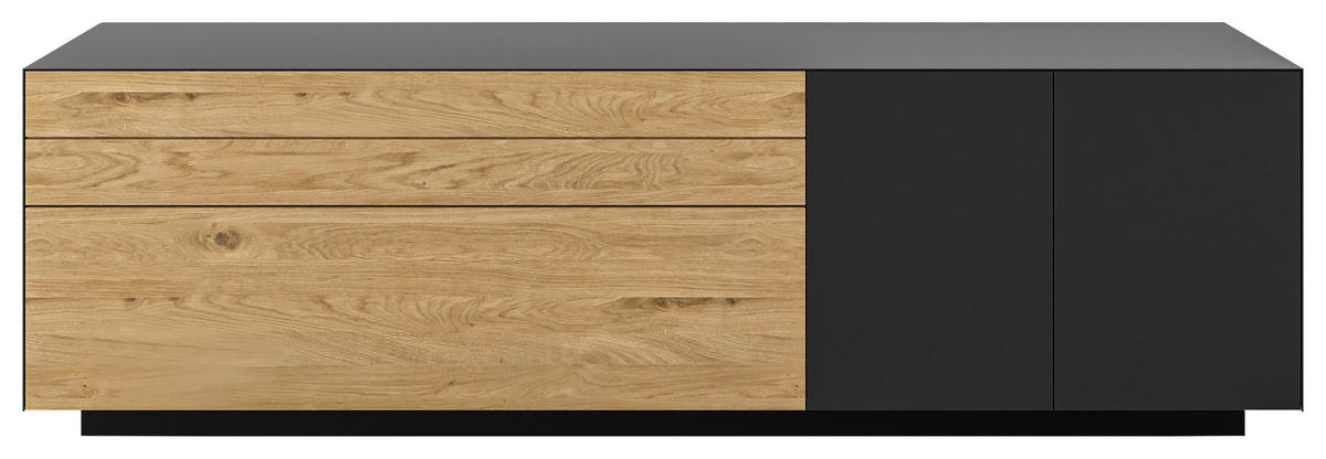 LOWBOARD Celika  in 181/55/40 cm  - Wildeiche/Anthrazit, Natur, Holz/Holzwerkstoff (181/55/40cm) - Dieter Knoll