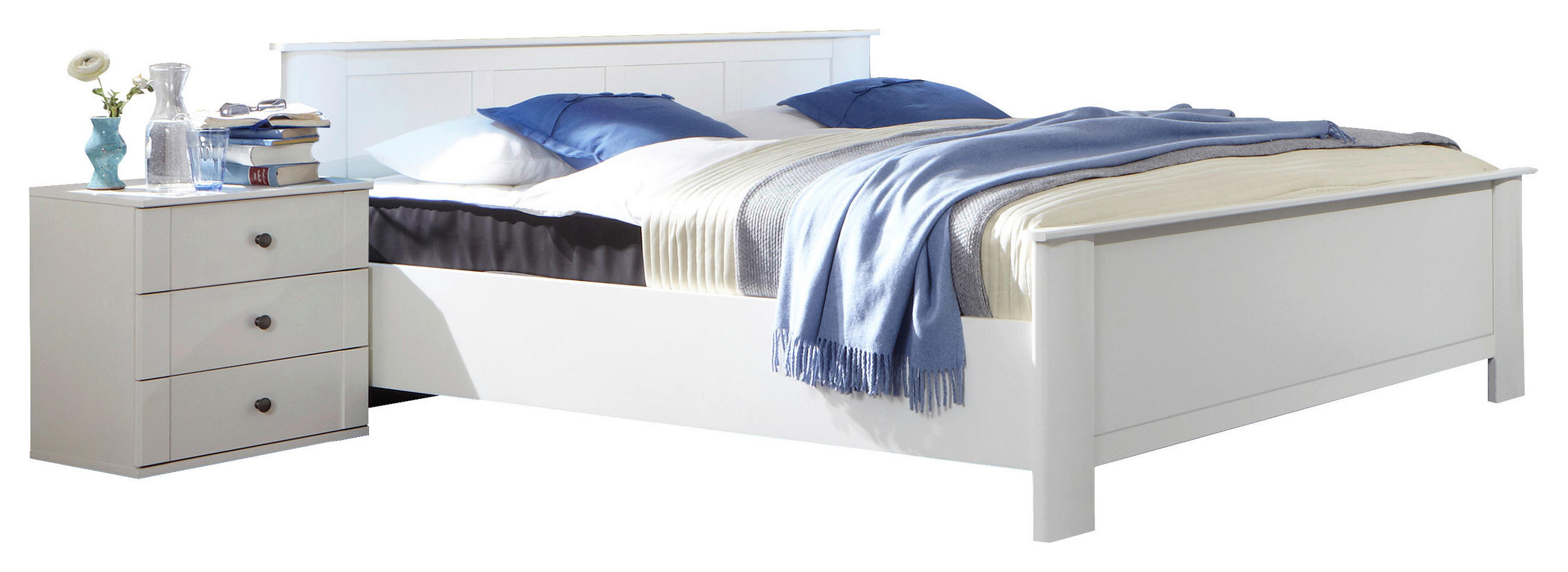 BETT 180/200 cm  in Weiß  - Weiß, KONVENTIONELL (180/200cm) - Boxxx