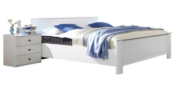 BETT 180/200 cm  in Weiß  - Weiß, KONVENTIONELL, Holzwerkstoff (180/200cm) - Carryhome