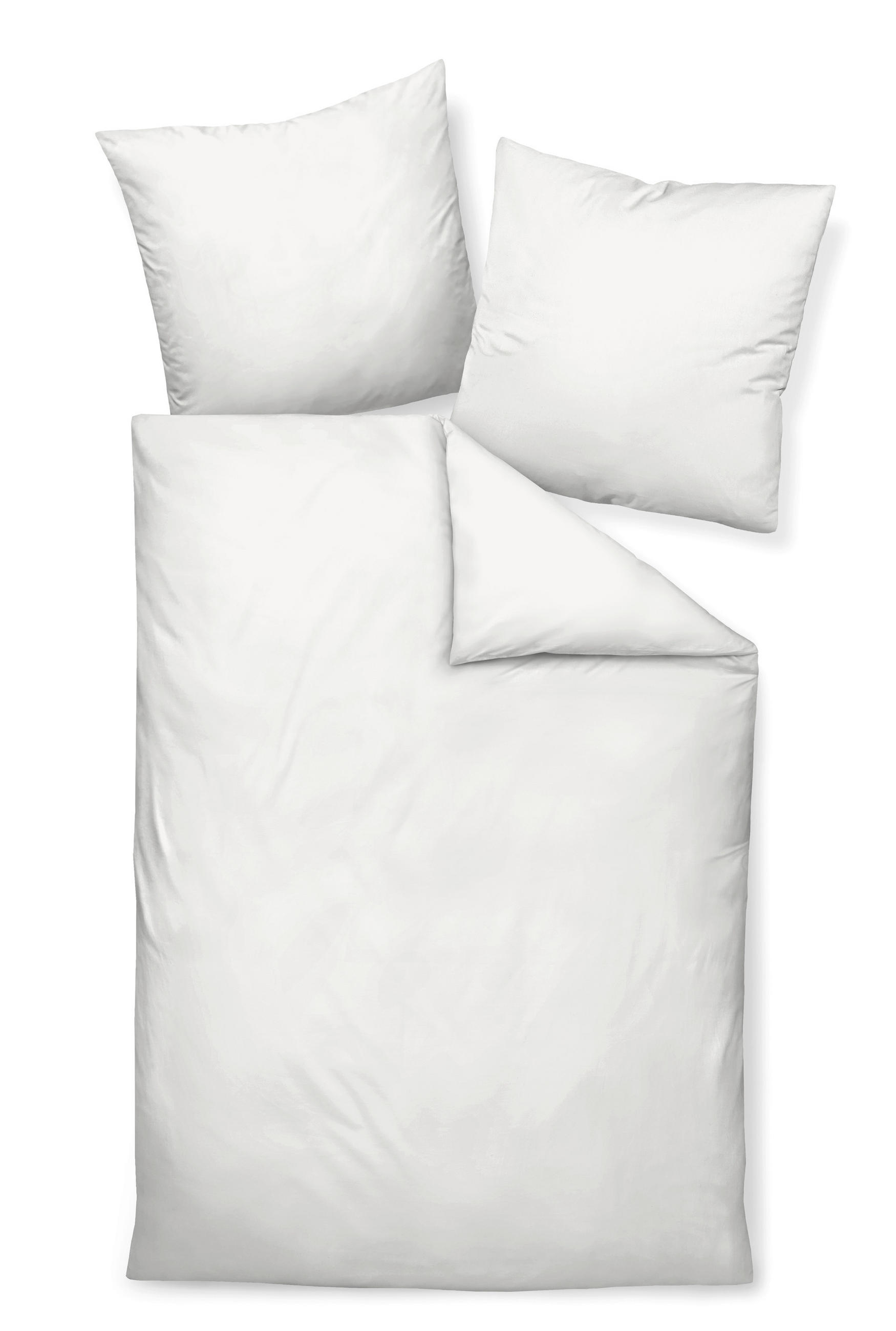 BETTWÄSCHE Giacomo Makosatin 155/220 cm  - Weiß, Basics, Textil (155/220cm) - Janine