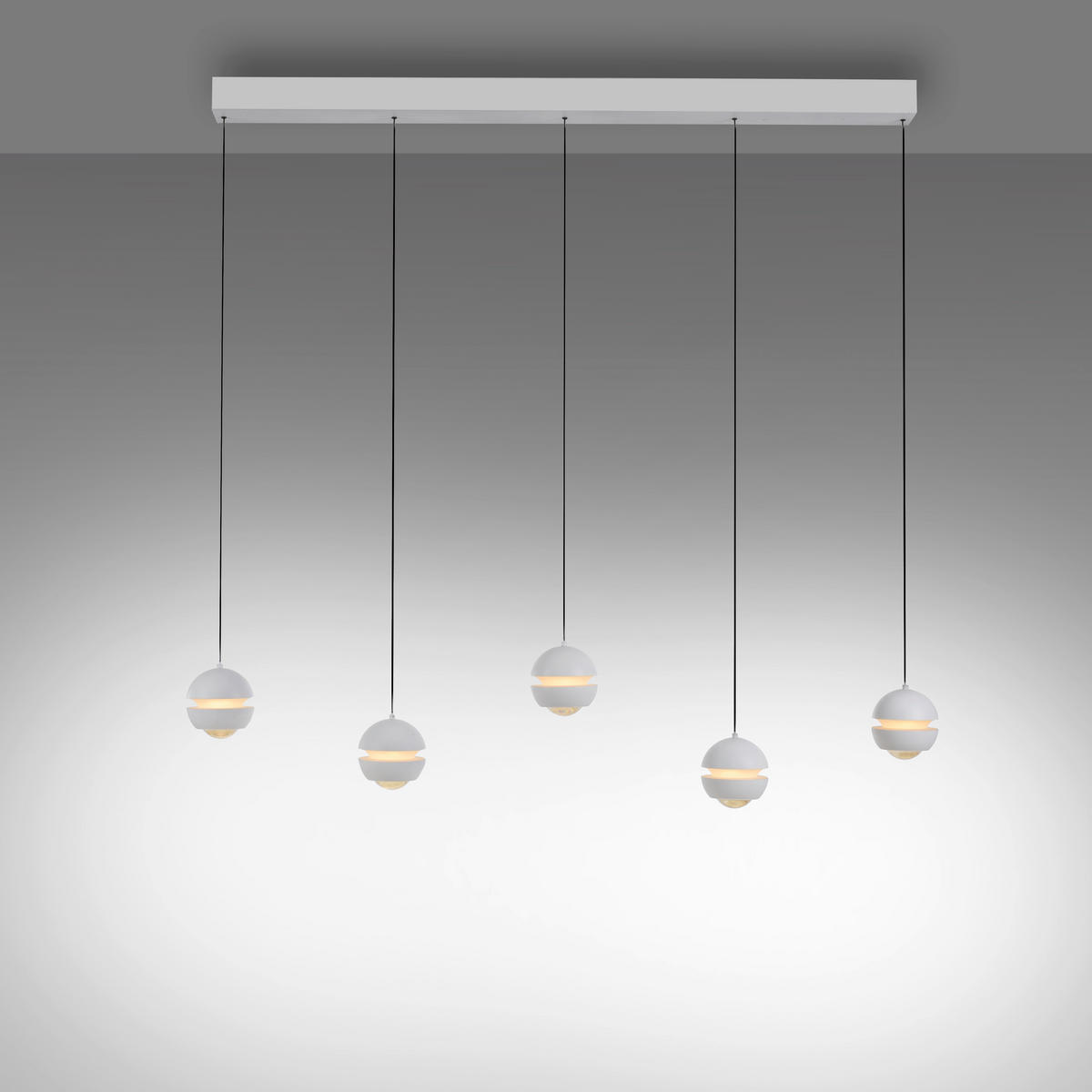 LED-PENDELLEUCHTE 110/10/220 cm  - Weiß, Design, Kunststoff/Metall (110/10/220cm) - Schöner Wohnen